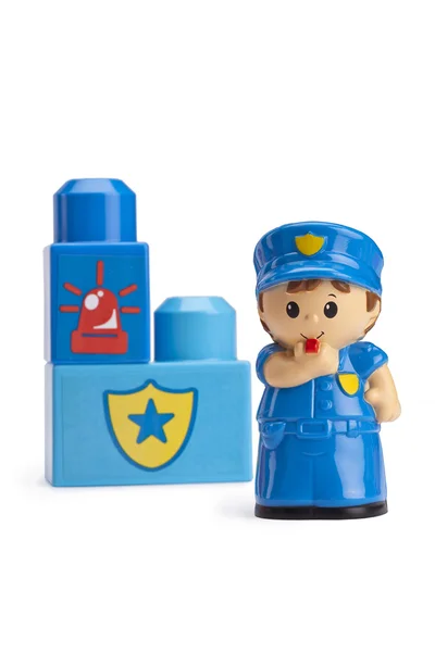 En modig polis lego — Stockfoto