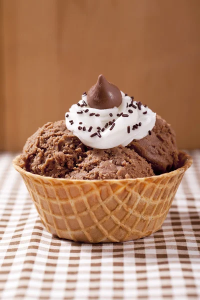 113 helado de chocolate cono — Foto de Stock