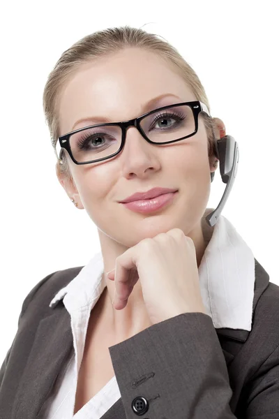 Attractive call center agent — Stock Photo, Image