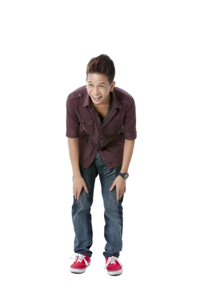 Asian man laughing — Stock Photo, Image