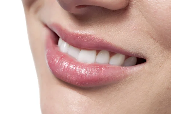 293 lèvres souriantes d'une femme — Photo