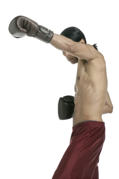 Boxeador masculino en entrenamiento — Foto de Stock