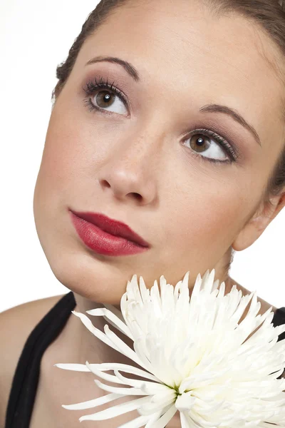 Teen beauty model head shot in studio — Stock Photo, Image