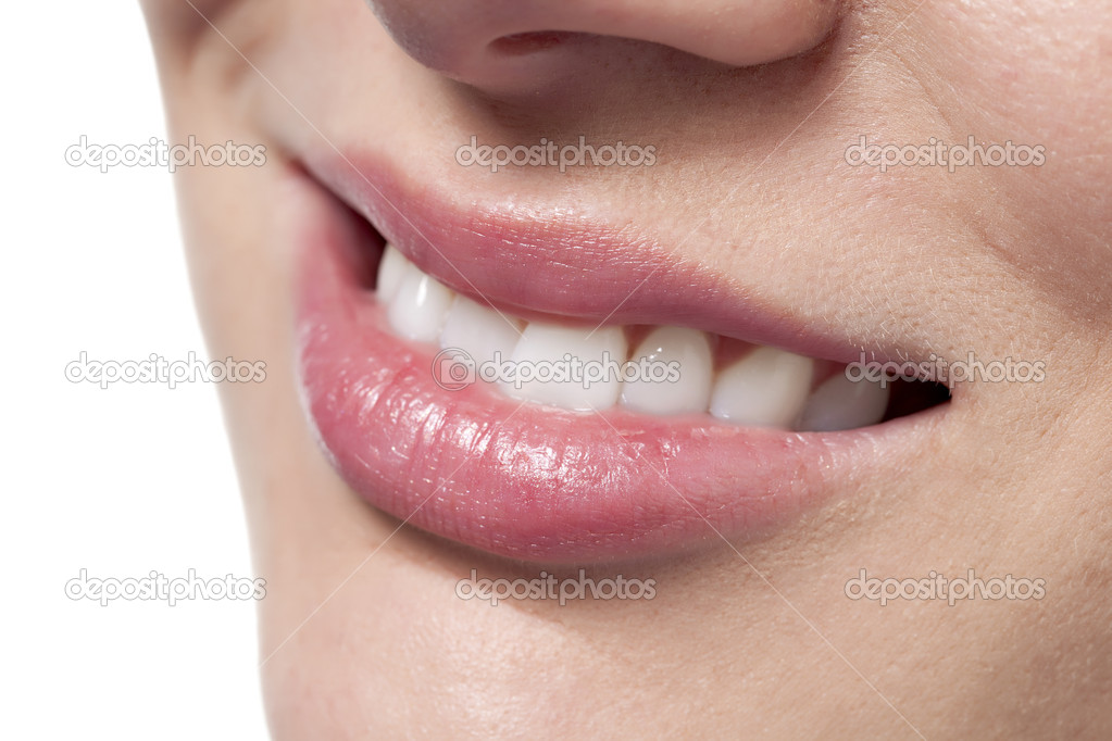 293 smiling lips of a woman