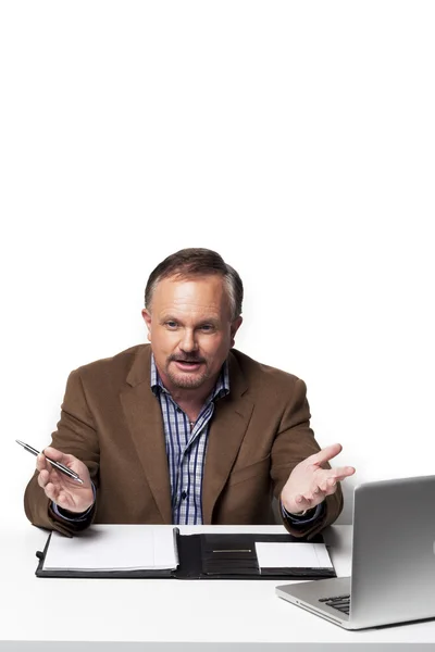 Mature businessman at work — Stock Photo, Image