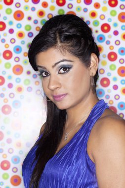 bir çekici genç kadın moda model yakın çekim