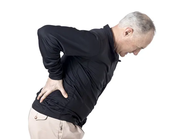 Hombre mayor con dolor de espalda — Foto de Stock