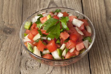 a bowl with salsa mexicana clipart
