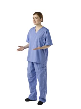 mutlu bir kadın hemşire