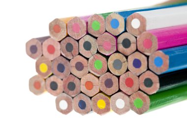 renkli kalemler yığını