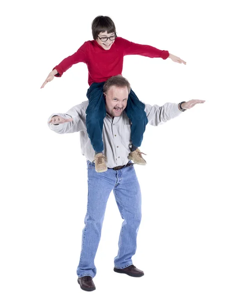 A bonding of grandfather and grandson — Stock Photo, Image