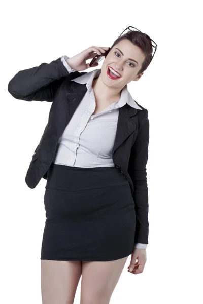 A businesswoman talking on her phone — Stock Photo, Image