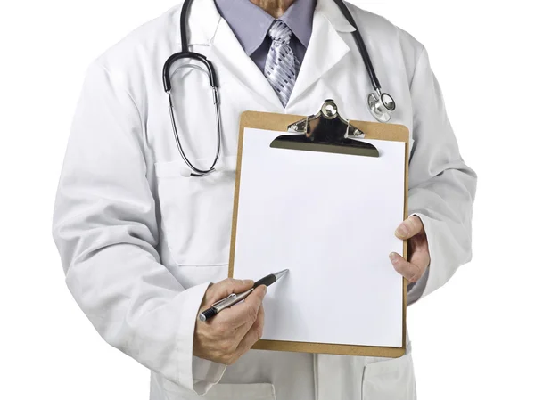 A doctor with medical clipboard — Stock Photo, Image