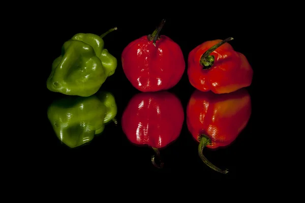 A group of habanero chilies — Stock Photo, Image