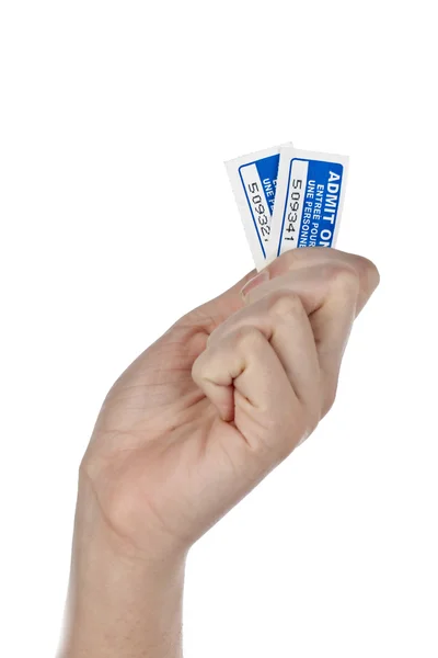 A hand holding movie tickets — Stock Photo, Image