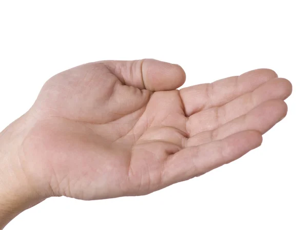 Eine Hand, die um Almosen bittet — Stockfoto