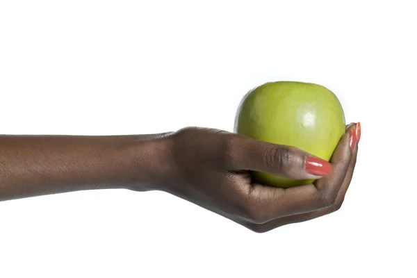 A hand with apple — Stock Photo, Image