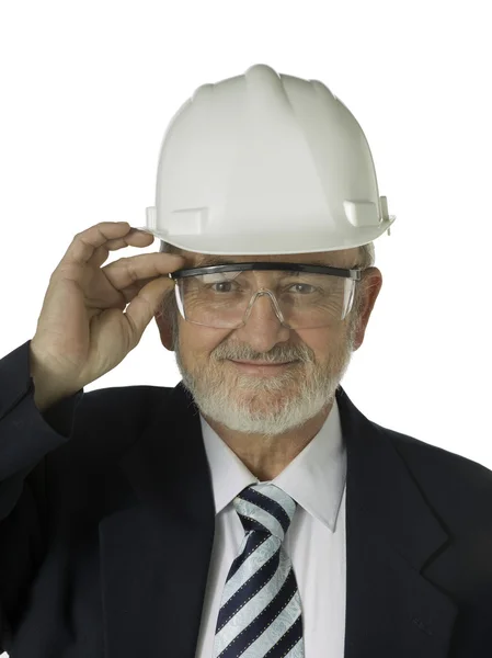 A happy old architect — Stock Photo, Image