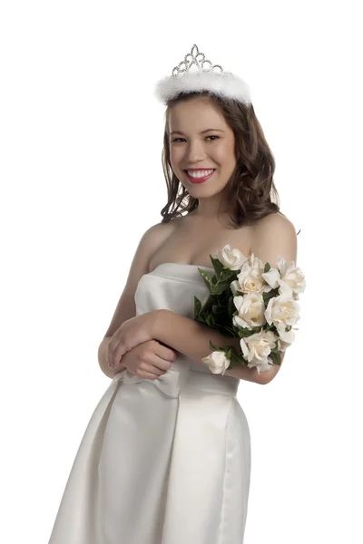 Een gelukkig prom queen — Stockfoto