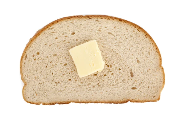 A slice of bread with melted butter — Stock Photo, Image