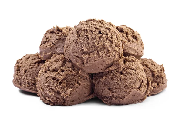 A stack of frozen chocolate ice cream — Stock Photo, Image