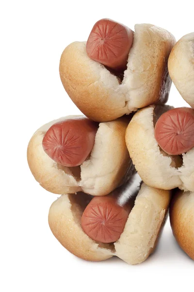 Una pila de sándwich de perrito caliente —  Fotos de Stock