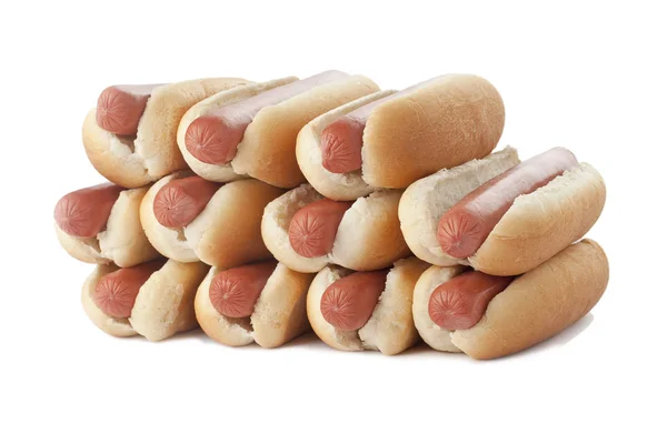 Une pile de sandwichs à la saucisse — Photo