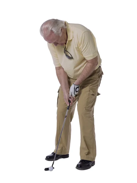 Active mature man golfer — Stock Photo, Image