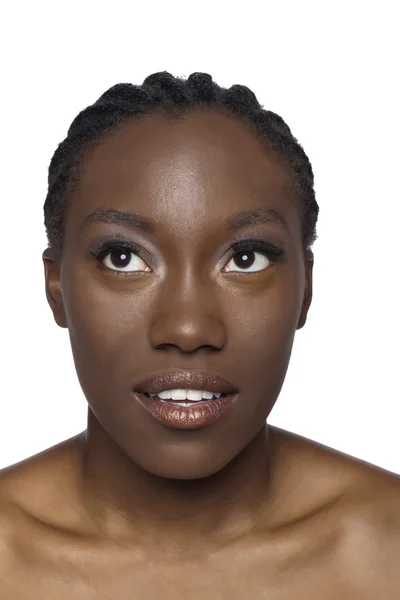 African woman looking up — Stock Photo, Image