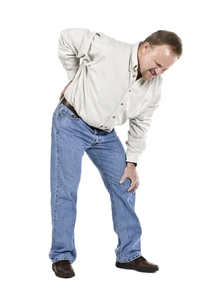 sırt ağrısı olan yaşlı adam