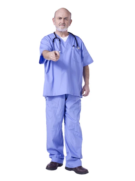 Äldre man sjuksköterska — Stockfoto