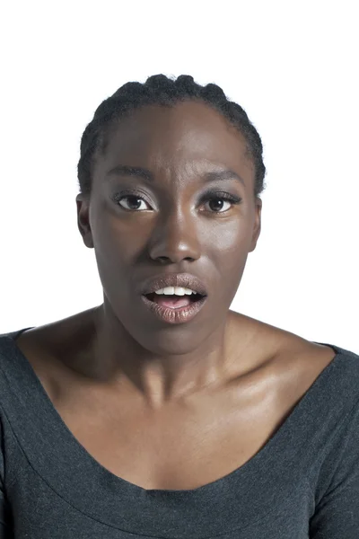 Angry african woman — Stock Photo, Image