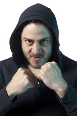 kızgın adam yumruk yapma