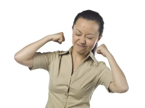 Angry asian female — Stock Photo, Image