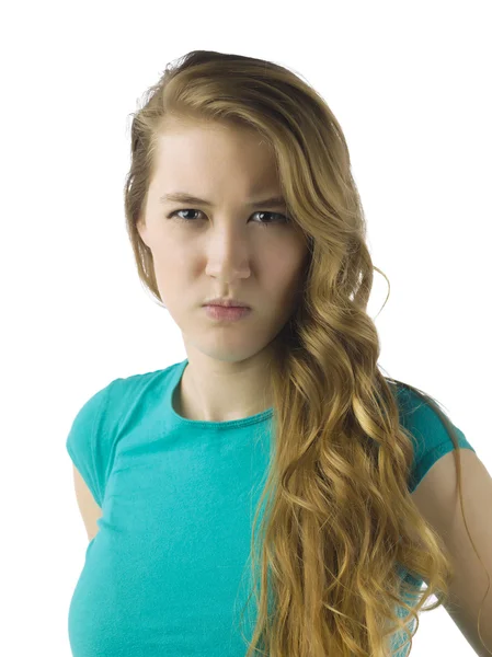 Angry teenage girl — Stock Photo, Image