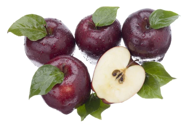 Pommes avec gouttes d'eau — Photo