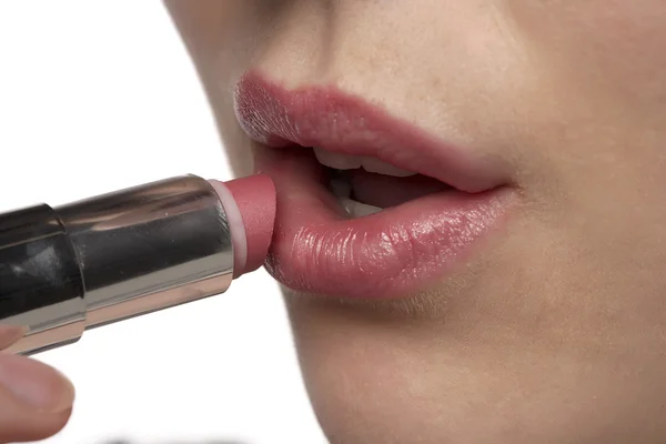Applying lipstick — Stock Photo, Image