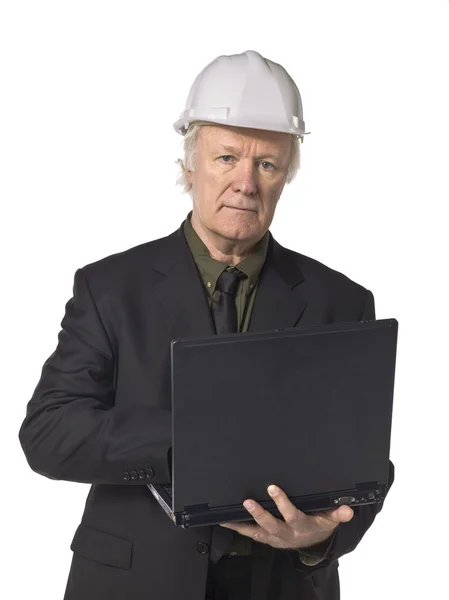 Architect with laptop — Stock Photo, Image