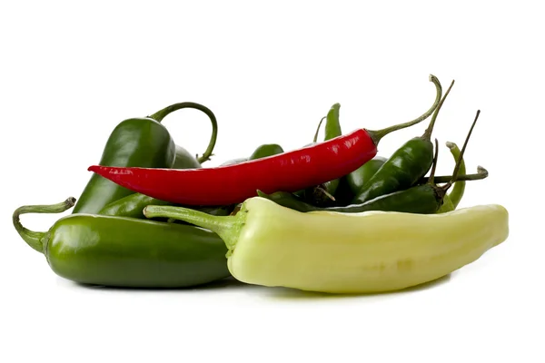 Assorted hot peppers — Stock Photo, Image