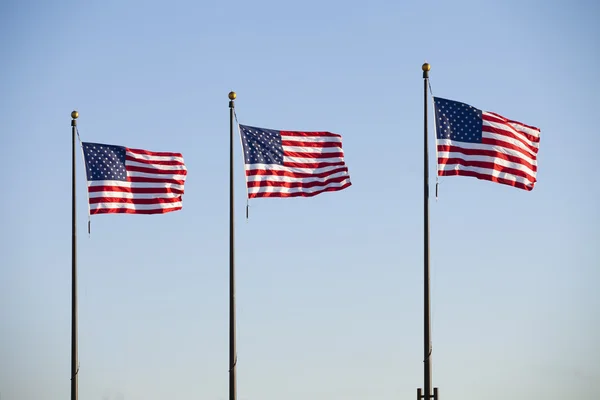 Amerikanska flaggor — Stockfoto