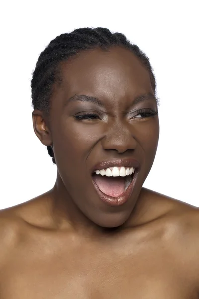 An angry woman shouting — Stock Photo, Image