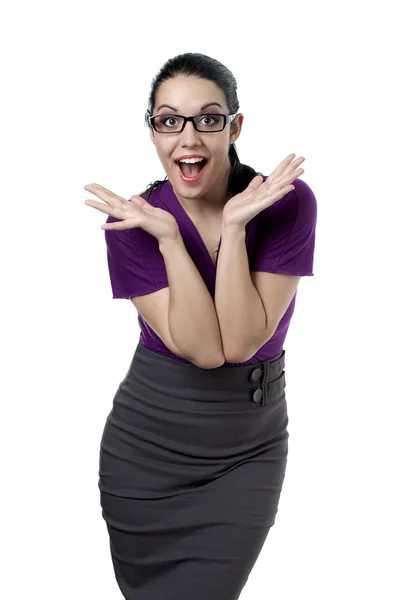 An excited beautiful woman — Stock Photo, Image