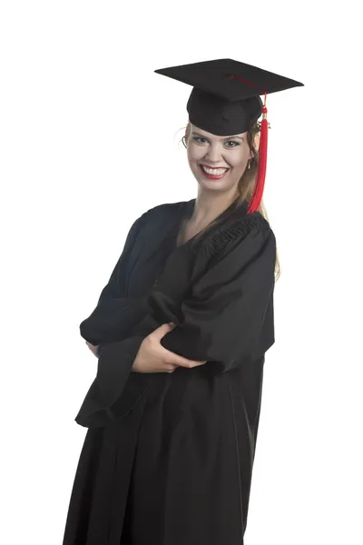 Ein aufgeregter Abschlussschüler — Stockfoto