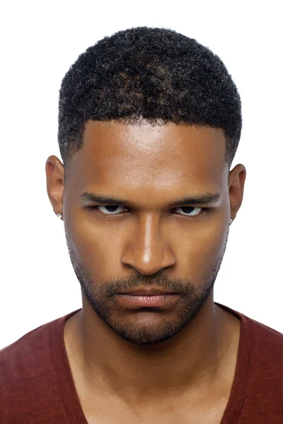 Angry african american man — Stock Photo, Image