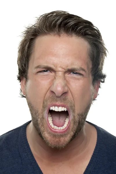 Angry man shouting — Stock Photo, Image