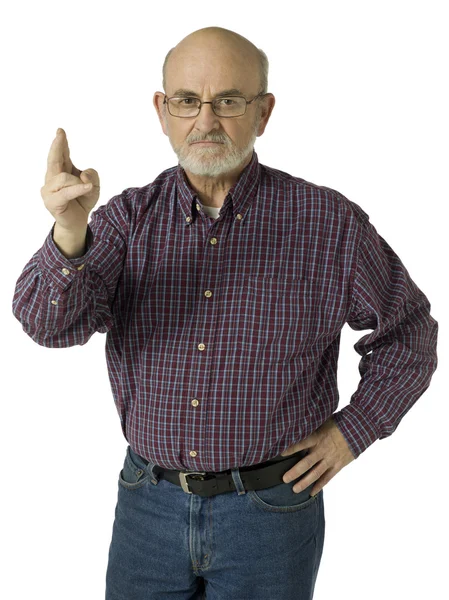 Angry old man — Stock Photo, Image