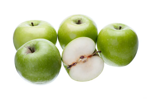 Manzanas mostradas en blanco —  Fotos de Stock