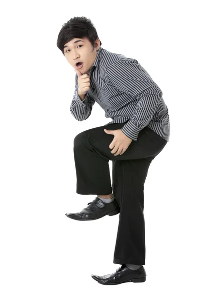 Asian man on a cute posture — Stock Photo, Image