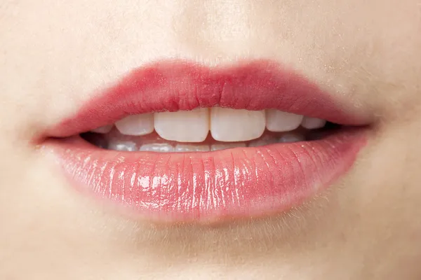 A pink lips of a woman — Stock Photo, Image