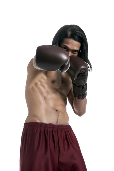 A male boxer throwing a jab — Stock Photo, Image